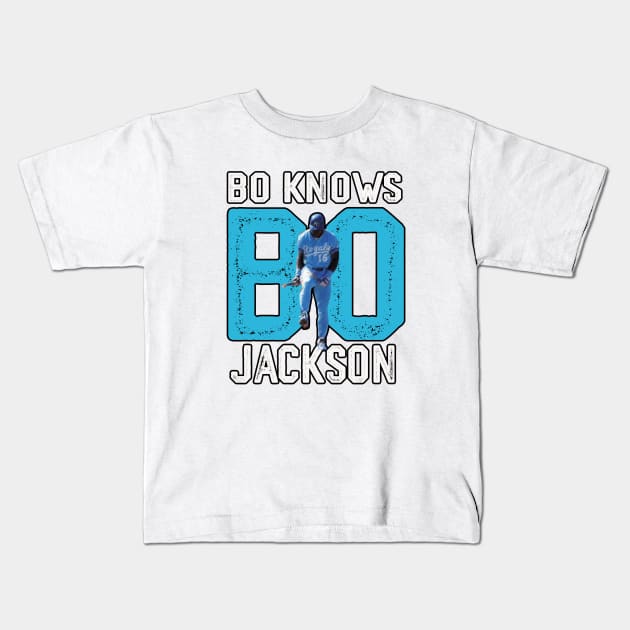 Dabbing Dance Baseball Bo Knows Bo Jackson Kids T-Shirt by MManoban